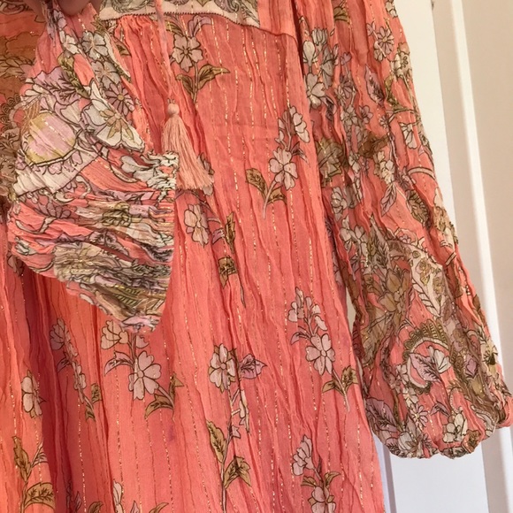 Spell Hendrix pink boho midi dress - Picture 4 of 8